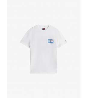 Camiseta Tommy Reg Dna Flag Play Blanco