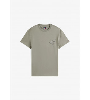 Camiseta Tommy Reg Sign City Khaki