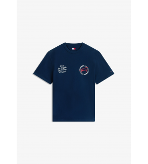 Camiseta Tommy Rlx Sign Circle Navy