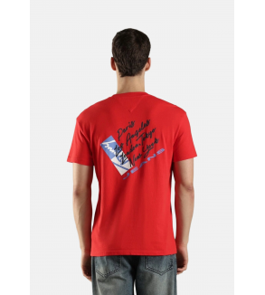 Camiseta Tommy Reg Sign Shift Rojo